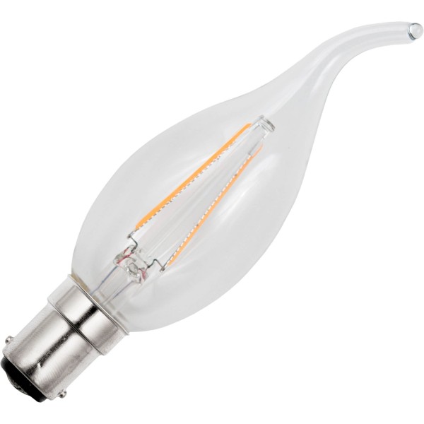 De spl kaarslamp tip led filament 2w (vervangt 20w) bajonetfitting ba15d bestelt u eenvoudig online