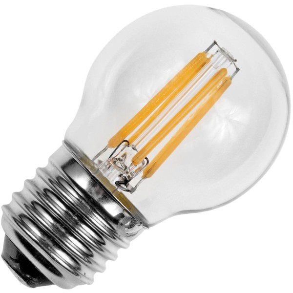 De spl kogellamp led filament 4w (vervangt 30w) grote fitting e27 is verkrijgbaar in 4w. Dit lijkt wellicht weinig