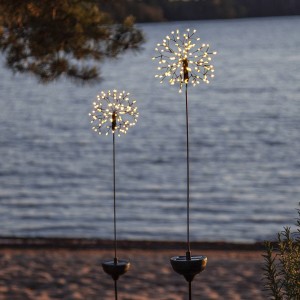 STAR TRADING LED lamp op zonne-energie Firework met grondspies