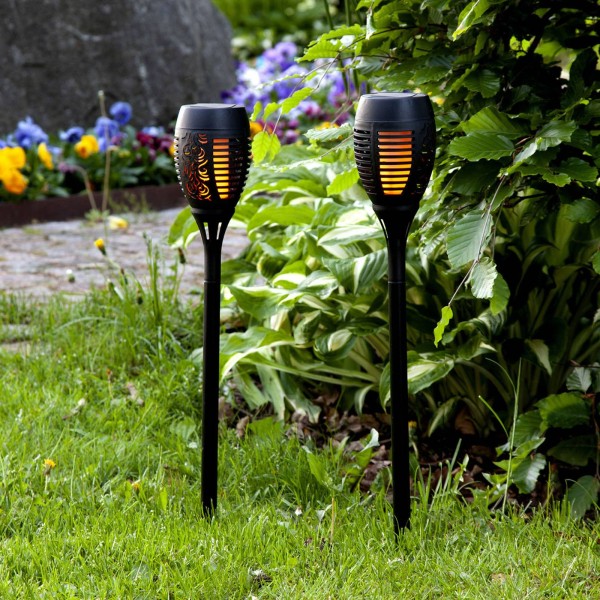 Star trading led-solar-grondspies lamp flame