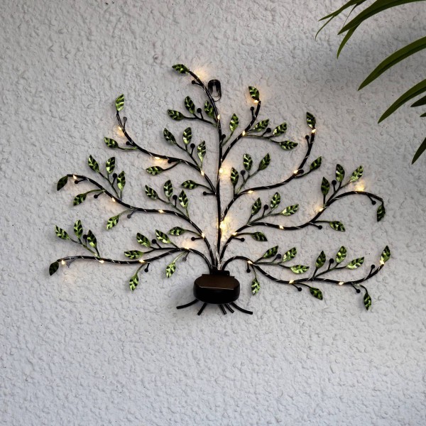 Star trading led solar-wandlamp tree of life