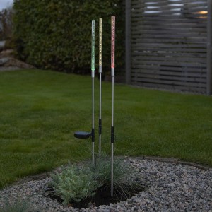 STAR TRADING LED solarlamp Bubbly per set van 3, meerkleurig