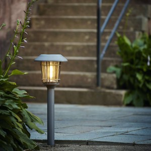 STAR TRADING LED solarlamp Filip in grafiet met aardspies