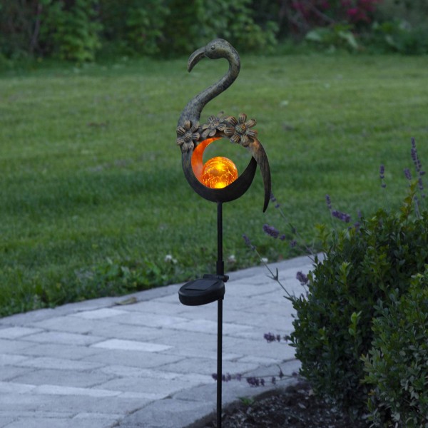 Star trading led solarlamp melilla bird in flamingo-vorm