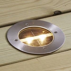 STAR TRADING Ronde LED inbouwlamp op zonne-energie Decklight