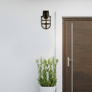 Searchlight Buitenwandlamp X Seaside, zwart, IP44