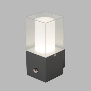 Searchlight Granada buitenwandlamp met sensor, donkergrijs