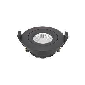 Sigor LED plafondinbouwspot Diled, Ø 8,5 cm, 6 W, 3.000 K, zwart