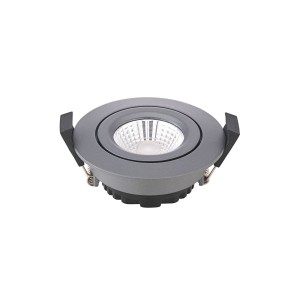 Sigor LED plafondinbouwspot Diled, Ø 8,5cm, 6 W, 3.000 K, antraciet