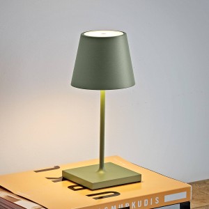 Sigor Nuindie mini LED tafellamp, rond, USB-C, saliegroen