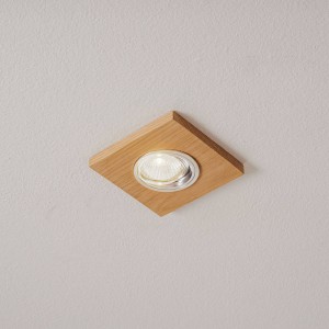 Spot-Light Vitar plafond inbouwlamp, hout, geolied eiken, 9,5 x 9,5 cm