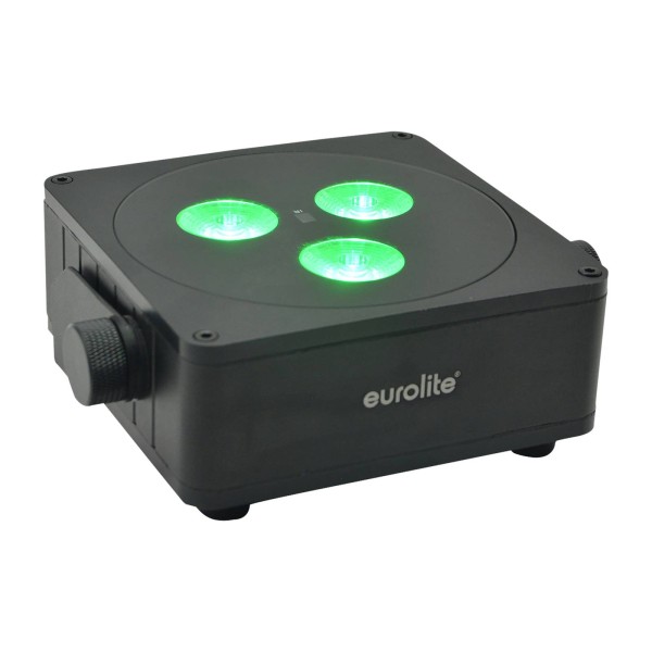 Steinigke showtechnic eurolite batterij flat light 3 led spot 24w ip65