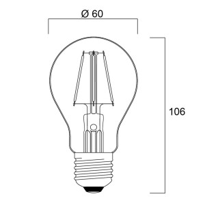 Sylvania ToLEDo Retro LED lamp E27 4.1W rood