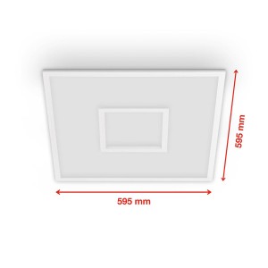 Telefunken LED paneel Centerback CCT RGB 60x60cm wit