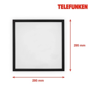 Telefunken LED paneel Magic Fully zwart CCT RGB 30x30cm