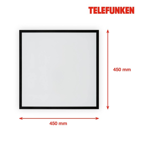 Telefunken led paneel magic fully zwart cct rgb 45x45cm