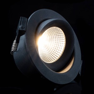 The Light Group SLC One 360° LED inbouwlamp zwart 2.700K