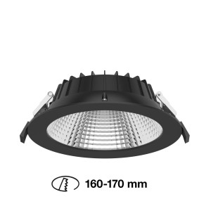 The Light Group SLC Shift LED inbouwspot Ø 19cm CCT, zwart