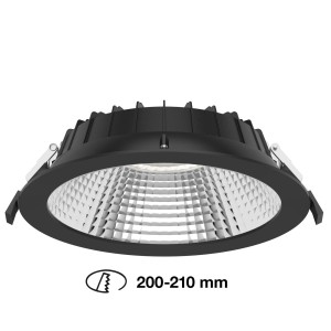 The Light Group SLC Shift LED inbouwspot Ø 22,8cm CCT, zwart