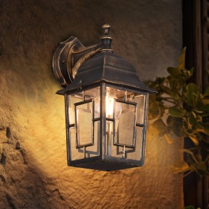 Trio Lighting Buitenwandlamp Volturno, fitting onderaan, roestkleurig antiek