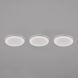 Trio Lighting LED downlight Argus RGBW afstandsbed. 3er wit