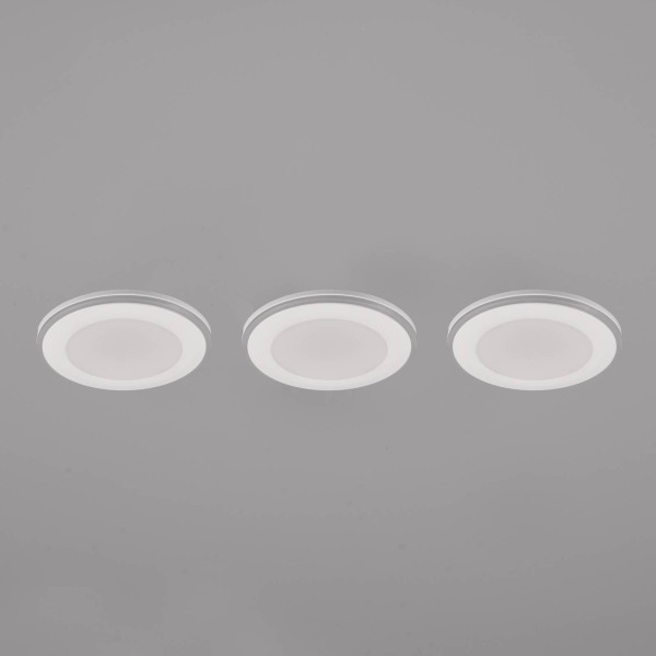 Trio lighting led downlight argus rgbw afstandsbed. 3er wit