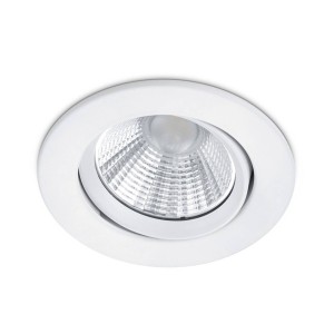 Trio Lighting Ronde LED inbouwspot Pamir in mat wit