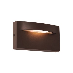 Viokef LED buitenwandlamp Vita, roestbruin, 13,7 x 7,5 cm