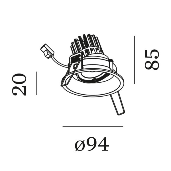 Wever ducre lighting wever ducre deep adjust spot dime wit 2