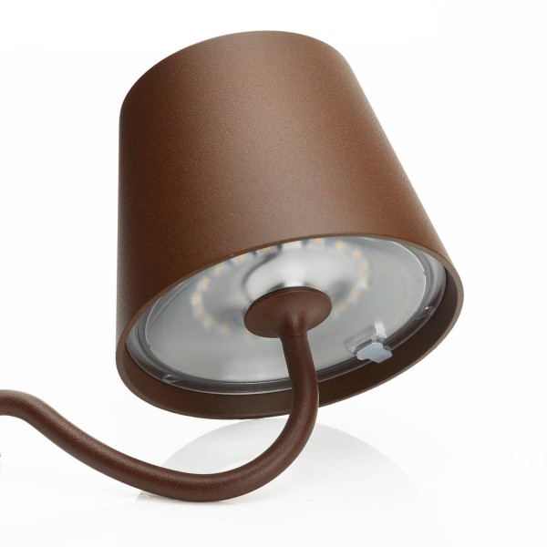 Zafferano poldina led wandlamp met oplaadbare batterij bruin 3