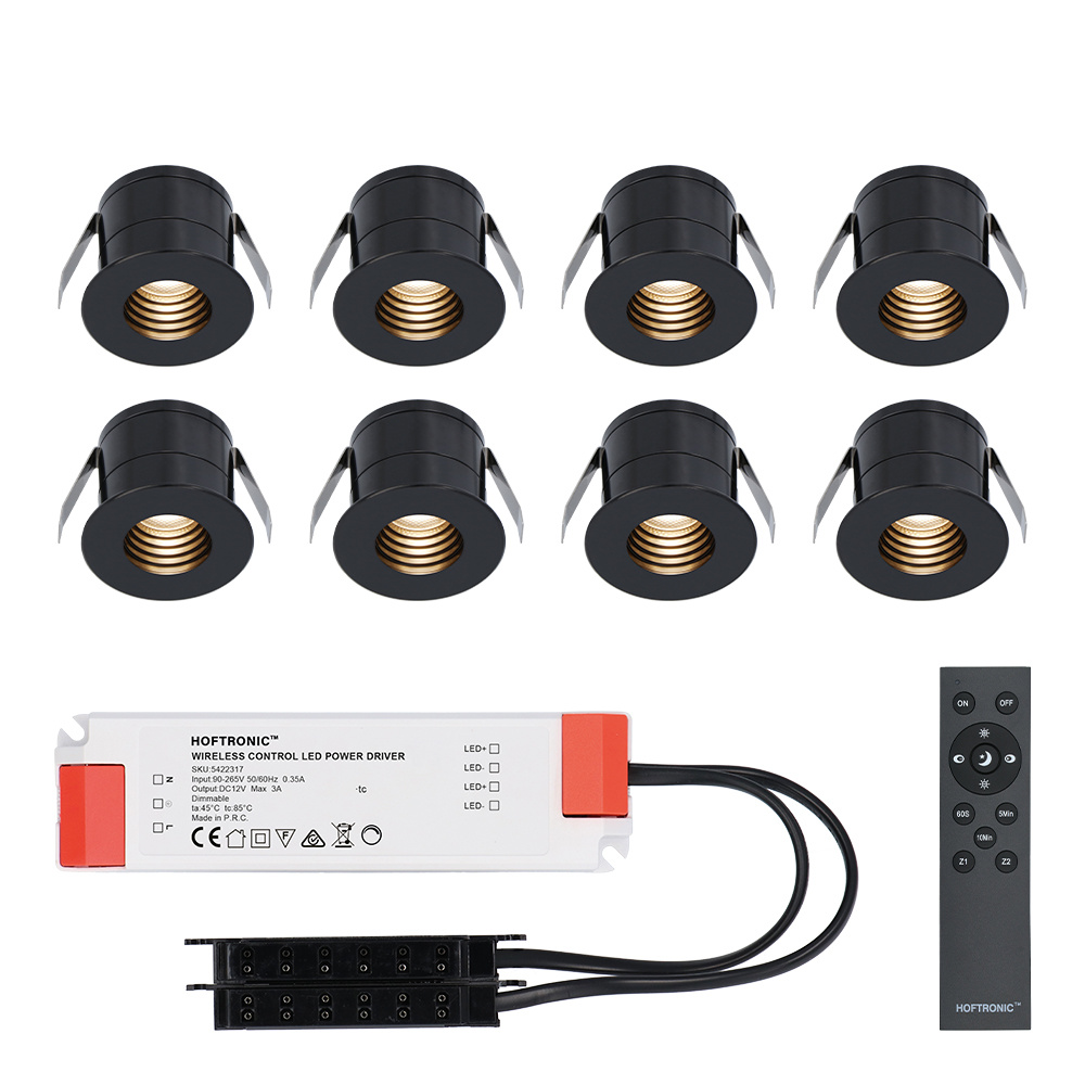 Sienna Dimbare LED Inbouwspots set Zwart 10x3W 2700K IP44 12V - Duurzaam