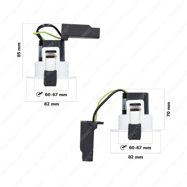 hoftronic 3x malta led inbouwspots badkamer wit ip 13