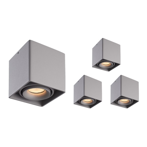 Hoftronic 4x dimbare led opbouw plafondspot esto g