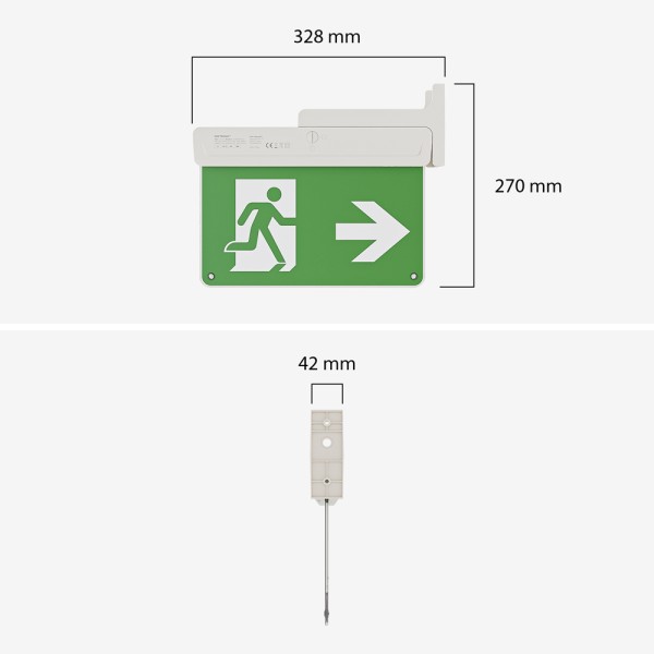 Hoftronic haakse wandmontageset voor lednoodverlic 3