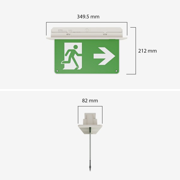 Hoftronic inbouw montageset voor led noodverlichti 3