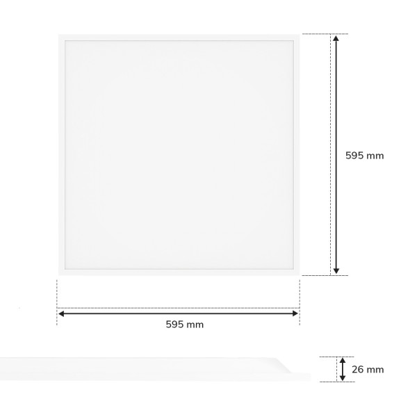 Hoftronic led paneel dimbaar 60x60 cm 36 watt 4860 16