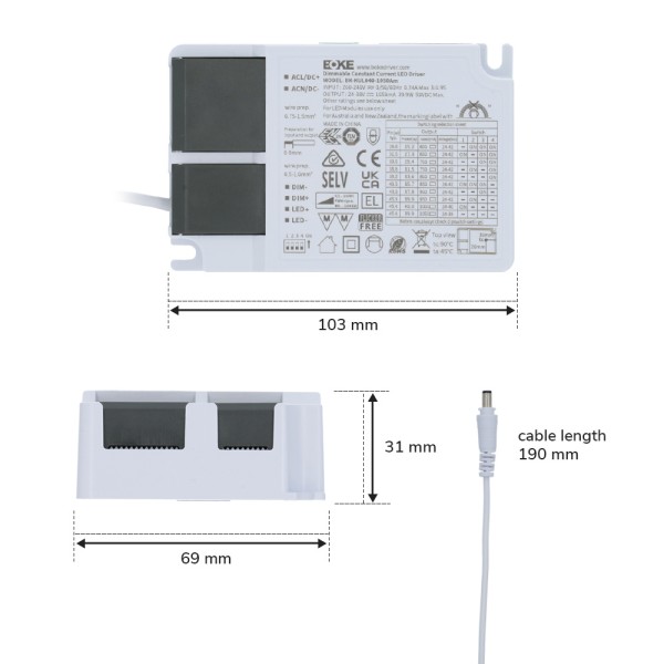 Hoftronic led paneel dimbaar 60x60 cm 36 watt 4860 17