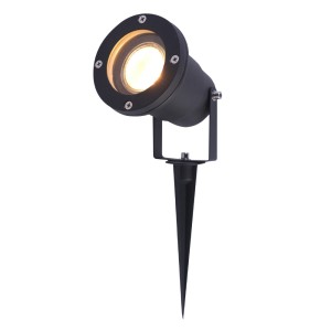 HOFTRONIC LED Prikspot zwart Sydney aluminium 5W 2700K IP65 Voor buitengebruik