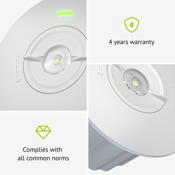 Hoftronic locus led noodverlichting downlight wit 15