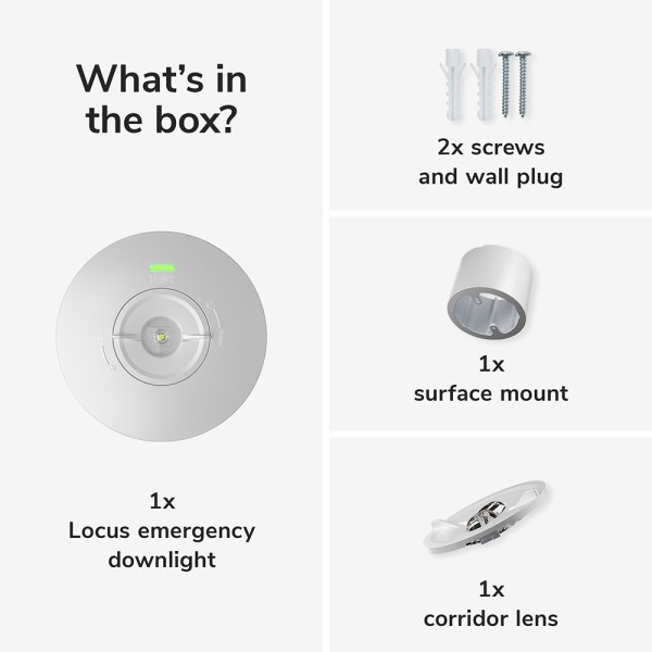 Hoftronic locus led noodverlichting downlight wit 17