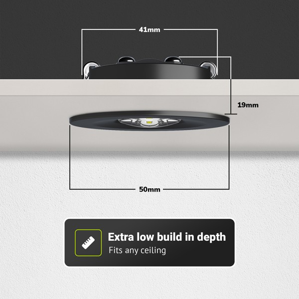 Hoftronic miran led noodverlichting inbouwspot zwa 6