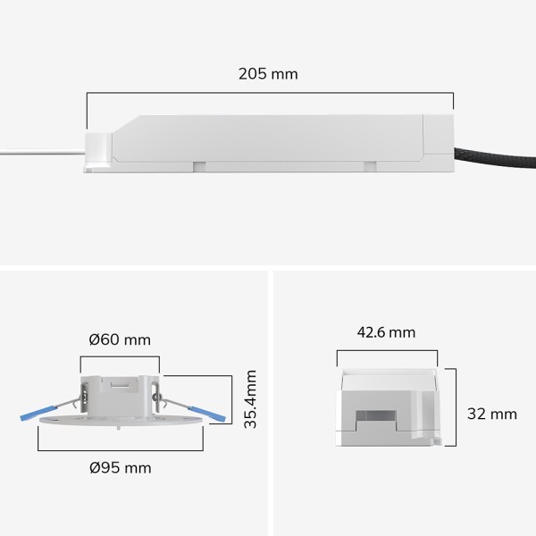 Hoftronic parvos led noodverlichting inbouwspot wi 6