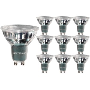 HOFTRONIC Set van 10 GU10 LED spots 5 Watt Dimbaar 4000K neutraal wit (vervangt 50W)