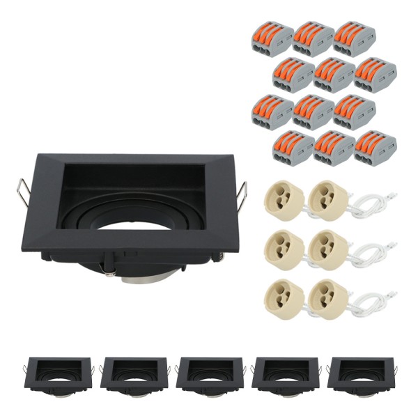 Hoftronic set van 6 altos led inbouwspots kantelba 6