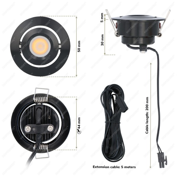 Hoftronic sienna inbouwspot veranda 12 volt led ka 5