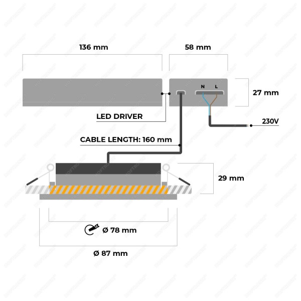 Hoftronic smart set van 6 smart led inbouwspots ro 17