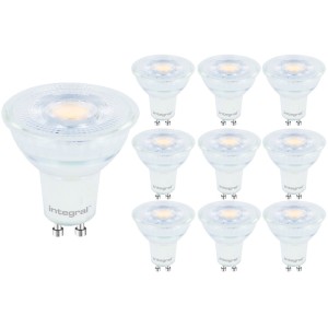 Integral Set van 10 GU10 LED spots 5.6 Watt Dimbaar 2700K warm wit (vervangt 50W)