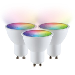 V-TAC Set van 3 GU10 SMART LED RGBWW Wifi 4,5 Watt 345lm 110 Dimbaar