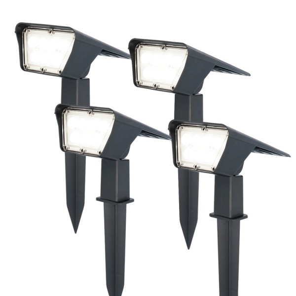 Hoftronic 4x odessa led solar tuinspot prikspot 60