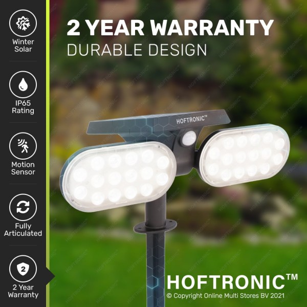 Hoftronic 4x solar led prikspot pato pir met beweg 12